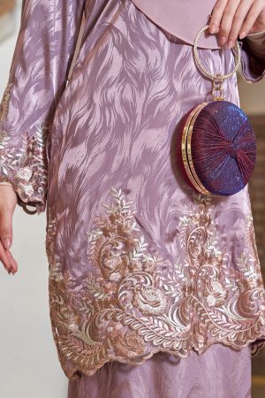 Baju Kurung Royal Jacquard Andara - Sepia Brown
