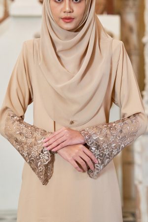 Baju Kurung Lace Ember - Sand Beige