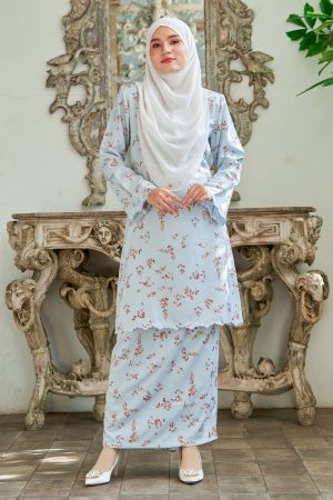 Baju Kurung Sulam Lahita Laluna X MCC - Baby Blue