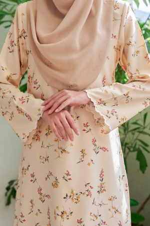 Baju Kurung Sulam Lahita Laluna X MCC - Nude Champagne