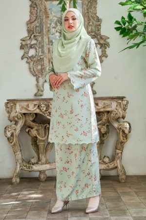 Baju Kurung Sulam Lahita Laluna X MCC - Sweet Pea