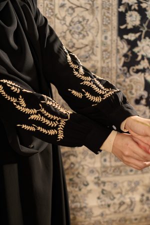 Abaya Embroidery Arrayan - Golden