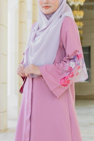 Abaya Sulam Rayqa - Scent Pink