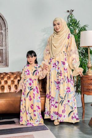 Dress Printed Piccadilly - Rozanne Canary