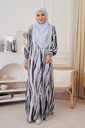 Dress Printed Pimlico - Wave Grey