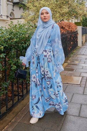 Dress Printed Piccadilly - Rozanne Azure