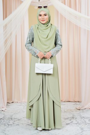 Dress Lace Riana - Sage Green