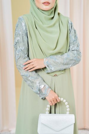 Dress Lace Riana - Sage Green