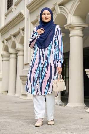 Blouse Nazuha Stripe - Wave Rainbow