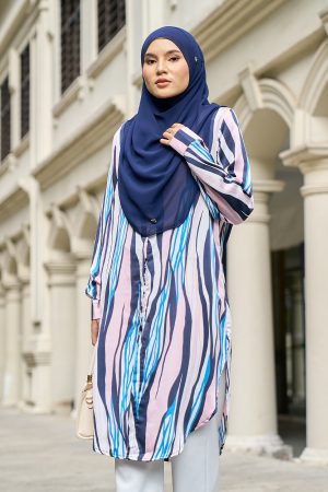 Blouse Nazuha Stripe - Wave Rainbow