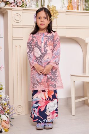Baju Kurung Pahang Lace Raihanah Kids - Daphne Celestial