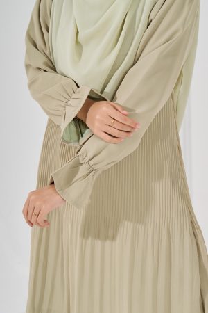 Blouse Pleated Heqira - Dried Moss