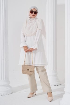 Blouse Pleated Heqira - Off White