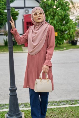 Blouse Pleated Heqira - Light Rosy