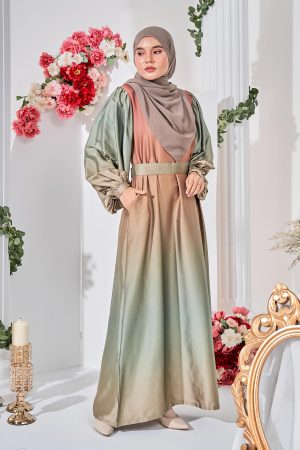 Dress Ombre Nedia - Green Ombre