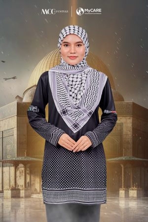 Muslimah Jersey MCC Lifestyle X MyCare - Keffiyeh Black