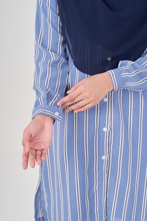 Tunic Denim Dhalia Stripe - Greyish Blue