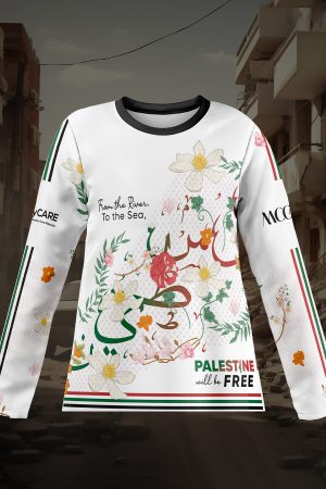 Jersey Kids Long Sleeve MCC Lifestyle X MyCARE - Palestine Khat White
