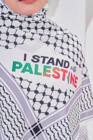 Shawl I Stand With Palestine MCC Lifestyle X MyCARE - Black White