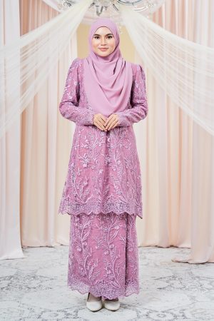 Baju Kurung Lace Ananda - Sweety Pink