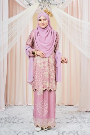 Baju Kurung Moden Batik Puteri Maya Laluna X MCC - Candy Pink