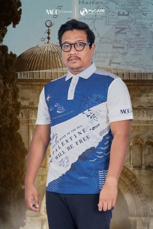 [PRE-ORDER] Jersey Men Polo MCC Lifestyle X MyCare - Palestine Land Blue