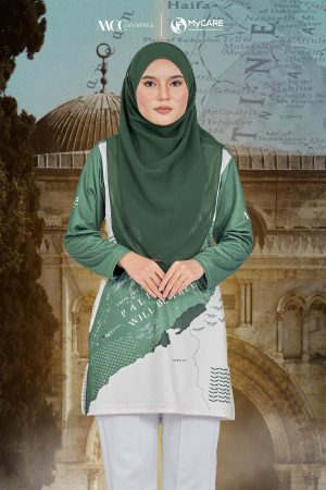 [PRE-ORDER] Jersey Muslimah MCC Lifestyle X MyCare - Palestine Land Green
