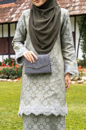 Baju Kurung Moden Lace Songket Ramadhani - Pickle Green