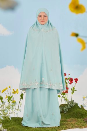 Telekung Travel Safira Noureen x MCC Lifestyle - Teal Green