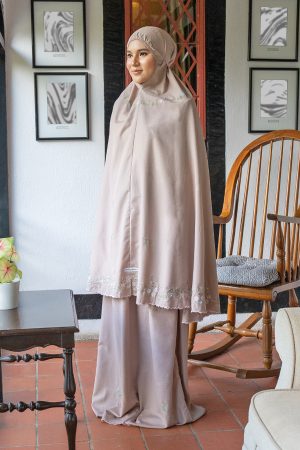 Telekung Travel Safira Noureen x MCC Lifestyle - Tortilla Brown