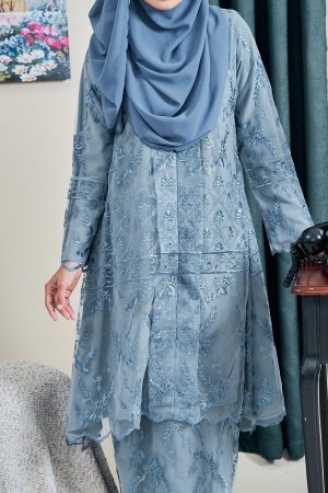 Baju Kebarung Lace Analia - Dynasty Blue