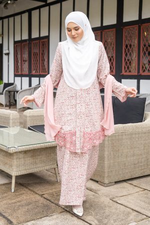 Baju Kebaya Sulam Akayla - Sweet Pink