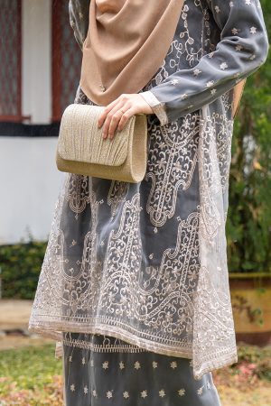 Baju Kurung Riau Lace Aura - Black Khaki