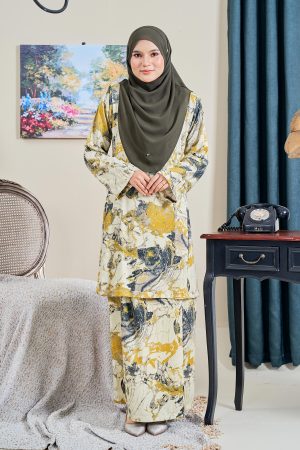 Baju Kurung Pahang Lavena Laluna X MCC - Lemon Craker