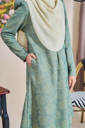 Baju Kurung Riau Lace Adiona - Ara Jade Green