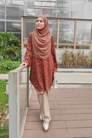 Blouse Nazuha - Mahogany Cirrus