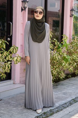 Dress Pleated Haifa - Abalone Grey