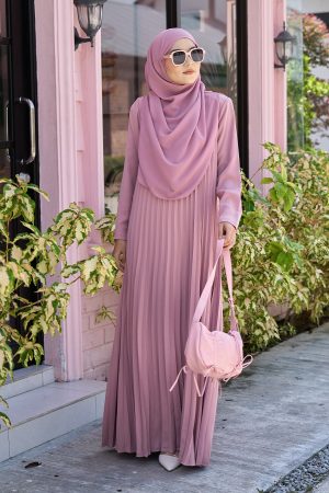 Dress Pleated Haifa - Pink Queen