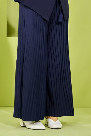 Pants Pleated Udiyani Laluna X MCC - Midnight Blue