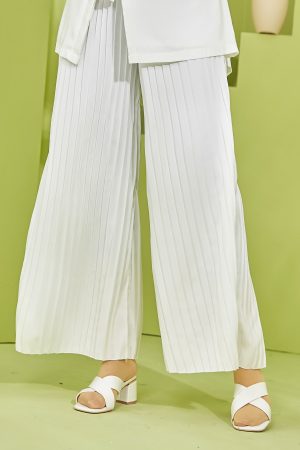 Pants Pleated Udiyani Laluna X MCC - Snow White