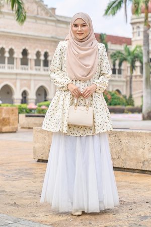 Blouse Luna Laluna X MCC – Garden Creamy