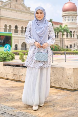 Blouse Luna Laluna X MCC – Garden Blue