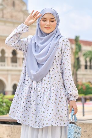 Blouse Luna Laluna X MCC – Garden Blue