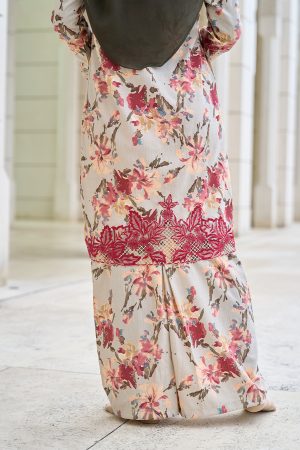 Baju Kurung Sulam Aylin - Camellia Argent