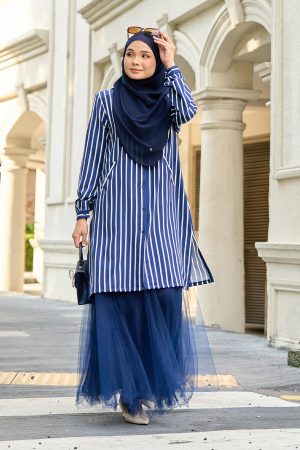 Blouse Darisa Stripe - Midnight Blue