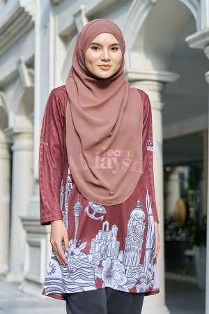 Muslimah Jersey Jiwa Merdeka - Pertiwi Brown