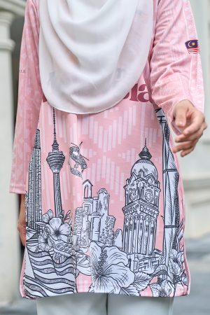 Muslimah Jersey Jiwa Merdeka - Serikandi Pink