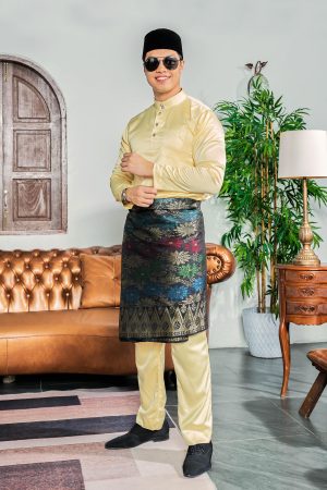 Baju Melayu Tailored Fit Hombre X MCC - Canary Yellow