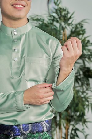 Baju Melayu Tailored Fit Hombre X MCC - Mint Green