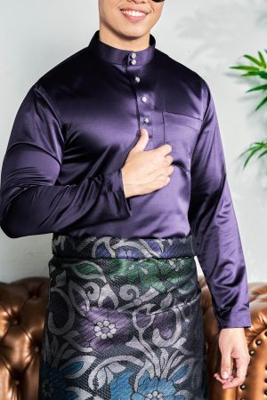 Baju Melayu Tailored Fit Hombre X MCC - Violet